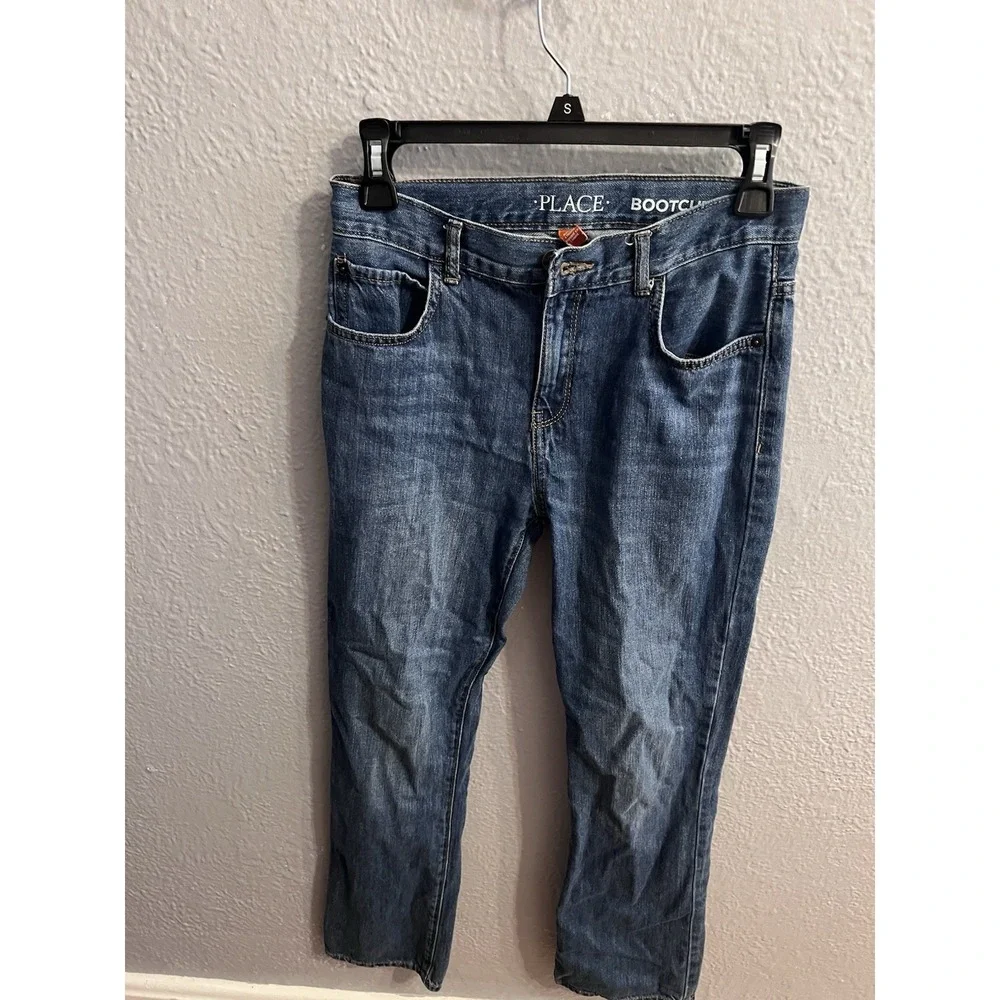Childrens Place Boys Jeans Size 14 Regular Kids‎ Blue Bootcut Denim
